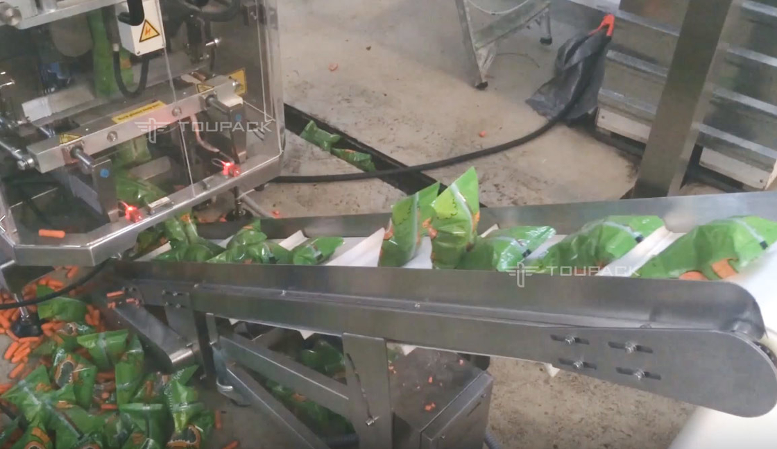 SS316 que pesa la zanahoria de bebé vertical del berro 500g de la lechuga de la máquina de rellenar que pesa embalar detectando la máquina
