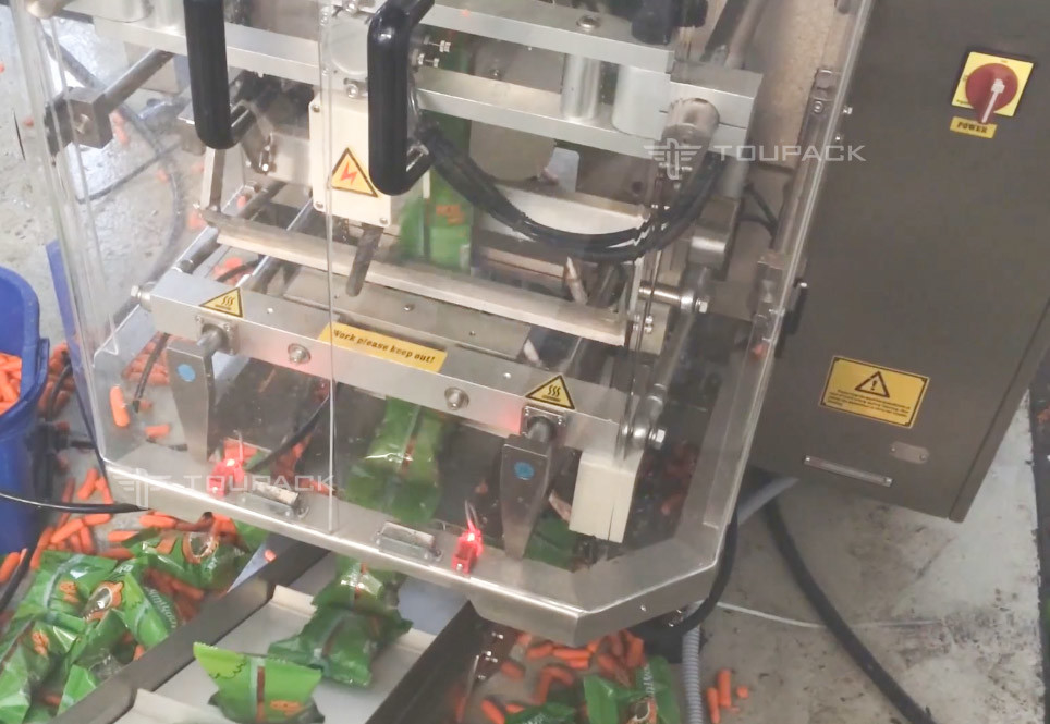 SS316 que pesa la zanahoria de bebé vertical del berro 500g de la lechuga de la máquina de rellenar que pesa embalar detectando la máquina