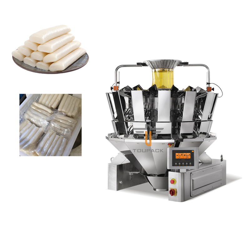 Envasado al vacío lateral de pesaje automático coreano del sello de la vertical 3 de la máquina de rellenar de la torta de arroz