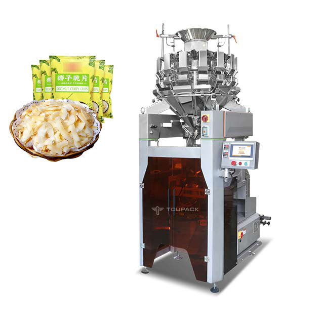 Cabeza 14 todo en una empaquetadora de pesaje para el coco Chips Filling Machine curruscante