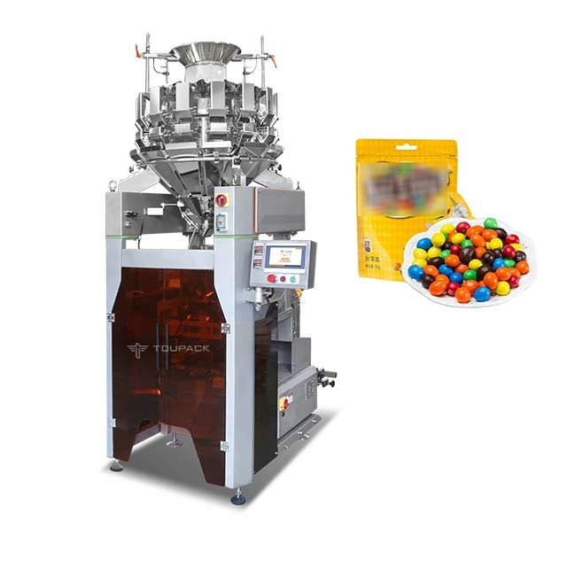 Dulces suaves del caramelo de chocolate que pesan y máquina de rellenar del área 120BPM de la cubierta de la empaquetadora pequeña