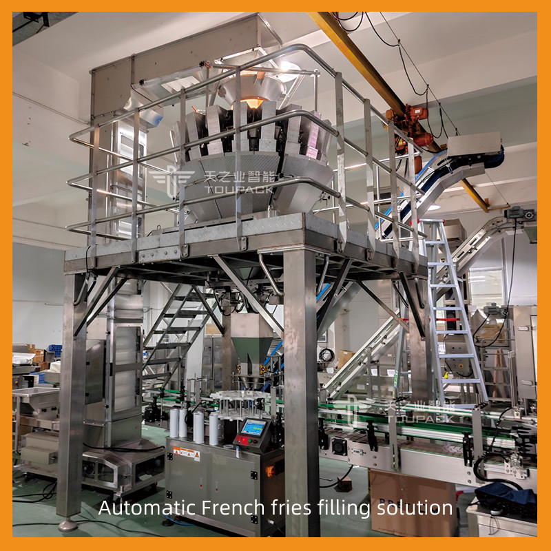 Camarón de aluminio Chips Sealing Food Canning Machine de los Nachos de la patata con el pesador principal de 20 Multihead