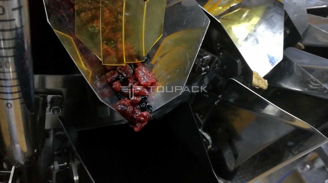 Empaquetadora de pesaje automática llena del transportador del elevador de Z para la estación Bean Raisin Peanut Snacks Rice