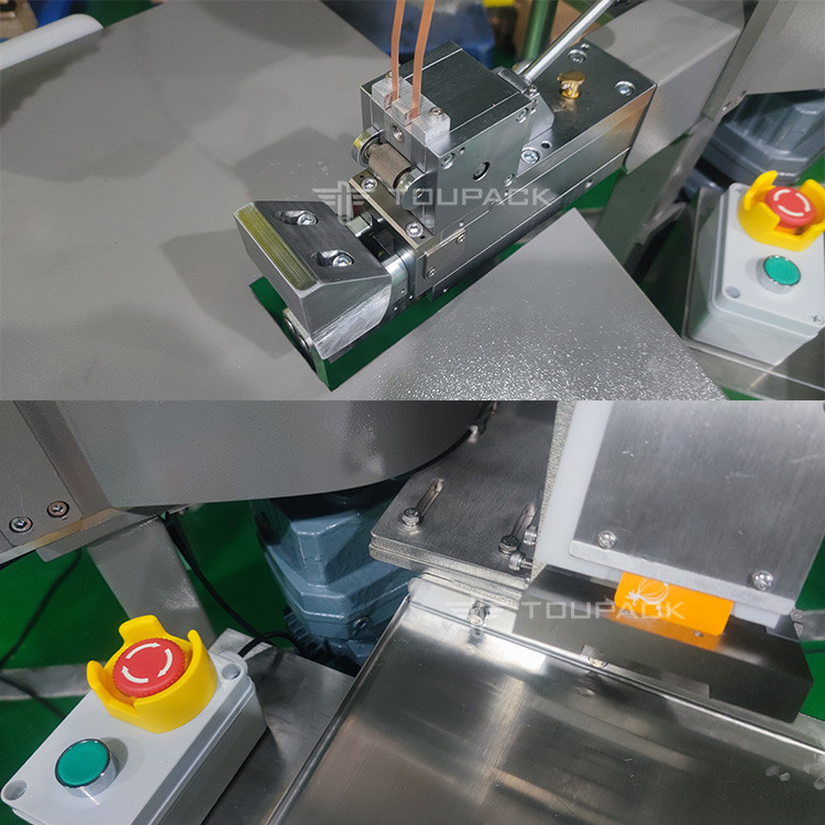Máquina de embalaje de bolsas de malla de red semiautomática para cebolla de papa de naranja y maní