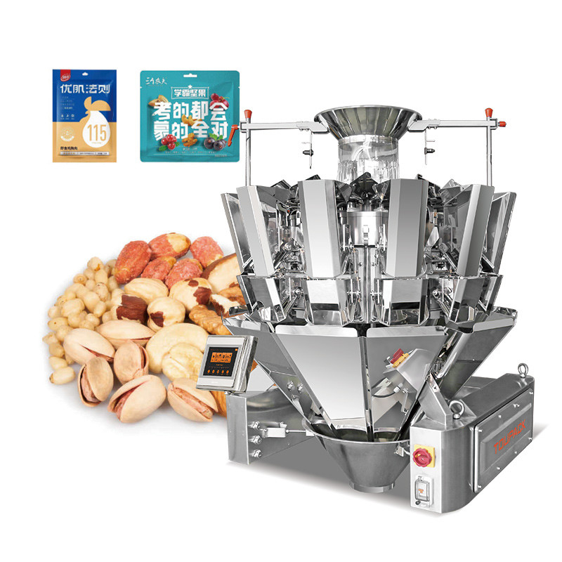 Automático Granula de semillas de café Stand Up Bolso Prefabricado Bolsa de muñequito llenando máquina de embalaje de pesaje multi-cabeza