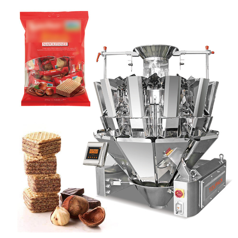 Automático Granula de semillas de café Stand Up Bolso Prefabricado Bolsa de muñequito llenando máquina de embalaje de pesaje multi-cabeza
