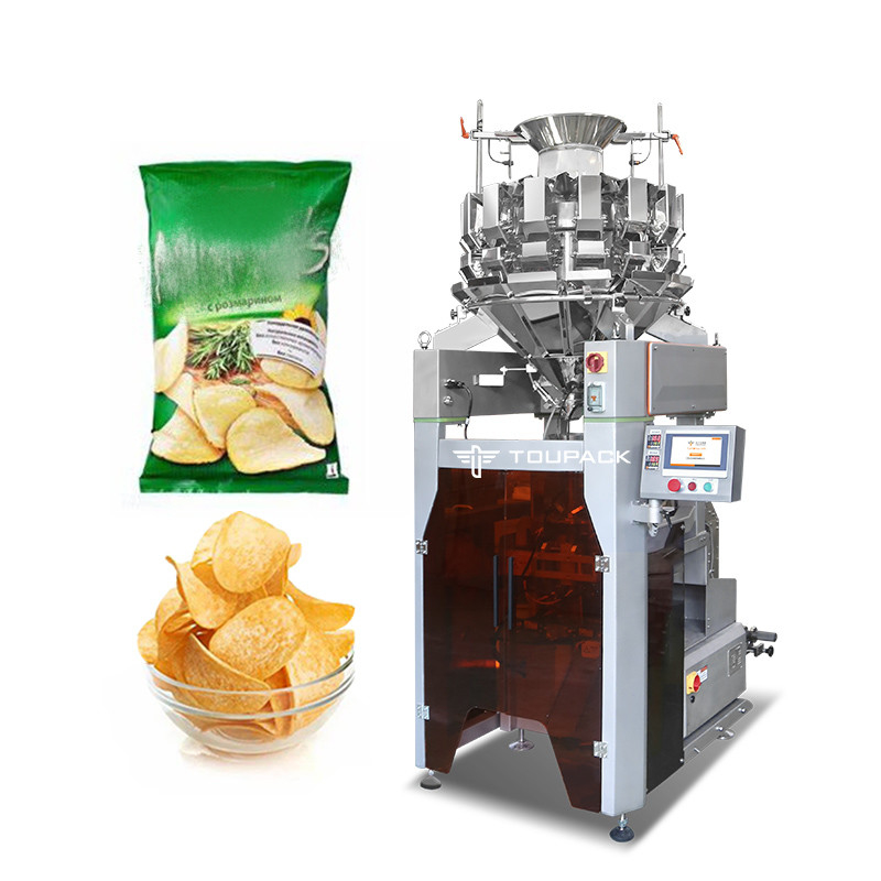 Alta velocidad 120BPM Bolsa de palo papas fritas aperitivos Máquina de embalaje vertical máquina automática de pesaje y embalaje