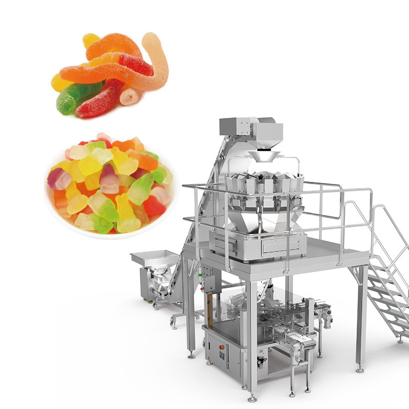 Maquinaria de embalaje de alimentos Máquinas industriales de embalaje de alimentos Máquina funcional de embalaje de frascos de dulces para Doypack