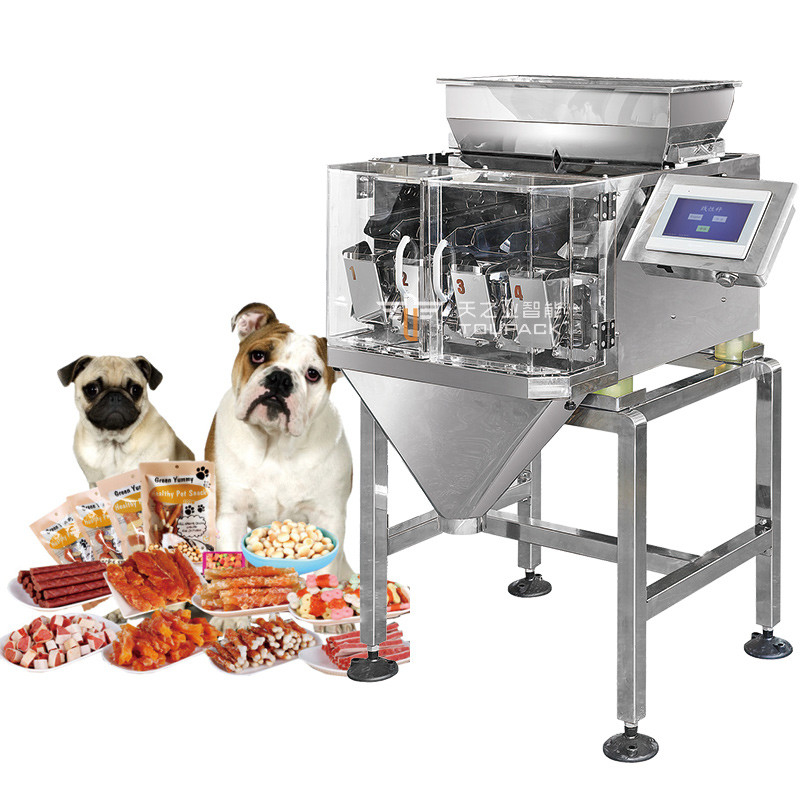 Alimentos húmedos y secos para mascotas Máquina de embalaje de pesas multicabeza Para perros y gatos de 120 g 240 g 400 g 1 kg