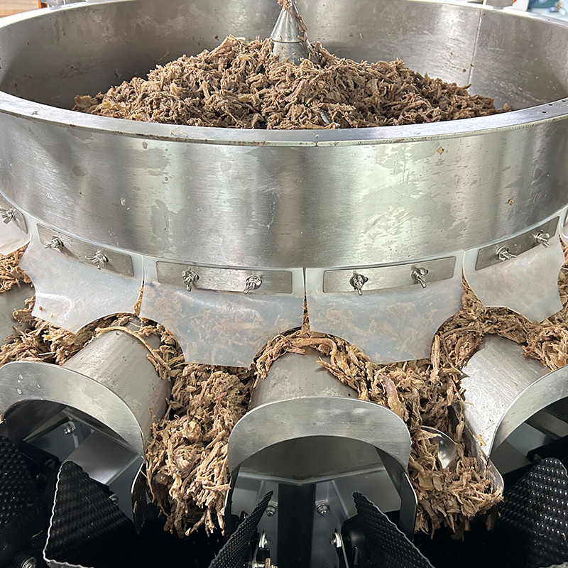 14 Cabeza Máquina de embalaje para mascotas de pescado para perros y gatos de pesas de alimentos 120 g 240 g 400 g 1 kg Máquina de embalaje con cierre de cremallera