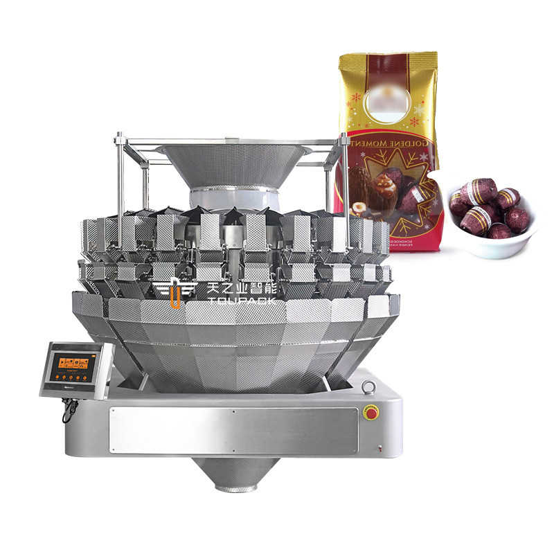 Peso vertical automático Bolsa de llenado de bolsas Bocadillos Granos de café Cereales para perros Alimentos para perros Granulado de arroz y cacahuetes Máquina de embalaje de frutas secas