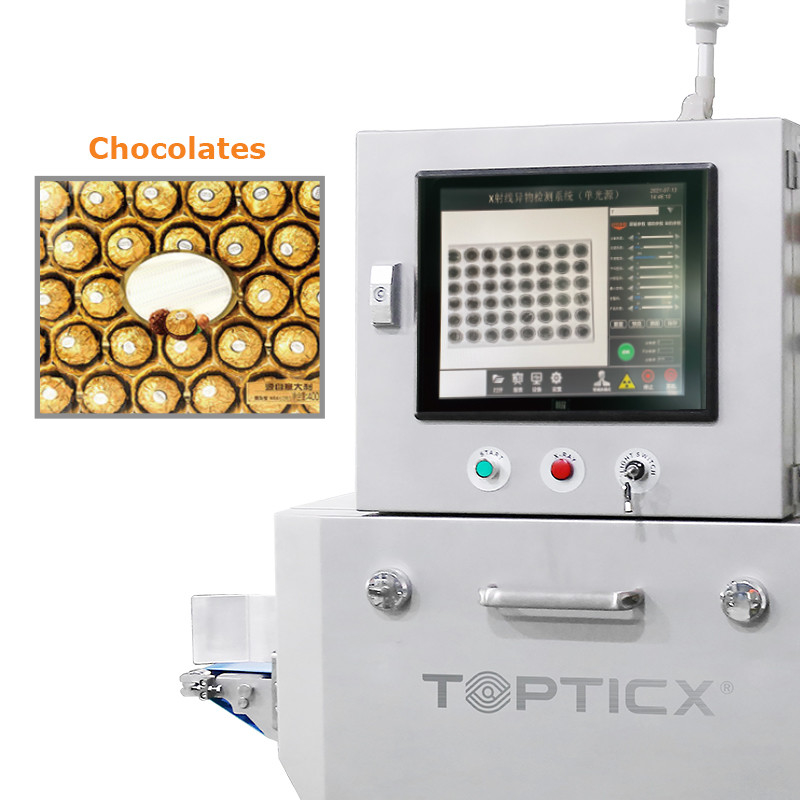 Detector de rayos X para productos de latas de metal con rechazadores