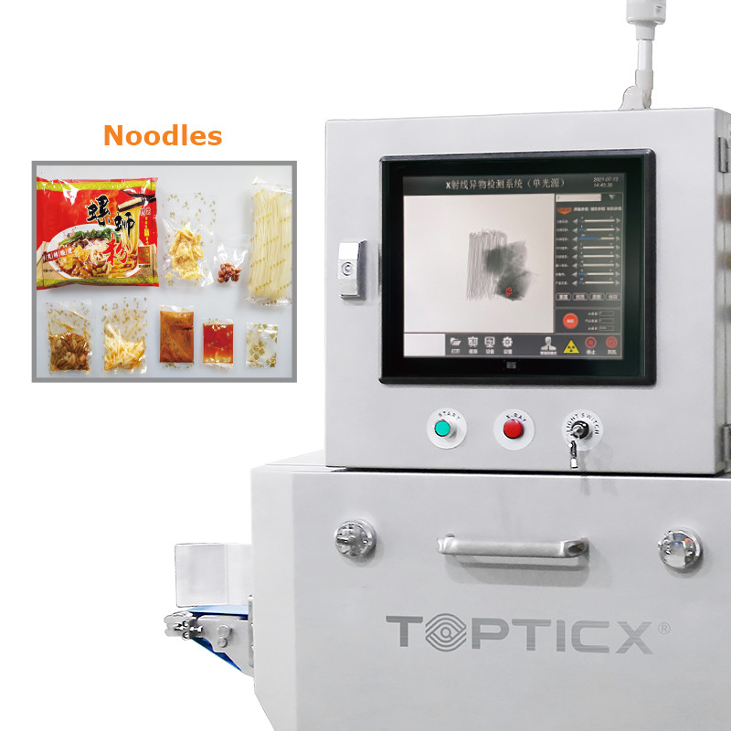 Detector de metales de alta sensibilidad de seguridad alimentaria para productos de latas de metal con rechazadores Escáner de rayos X de alimentos