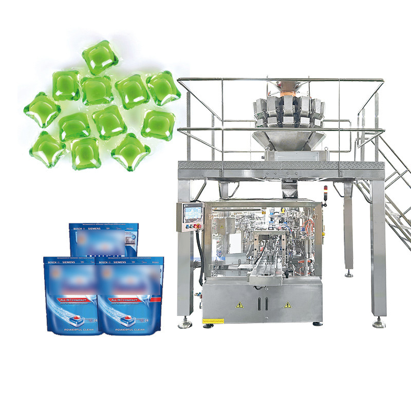 Máquina de embalaje de detergente para tabletas Lavadora de platos Lavadora de tabletas Bolsas de bolsas Lavadora de platos Bolsas de bolsas de gel