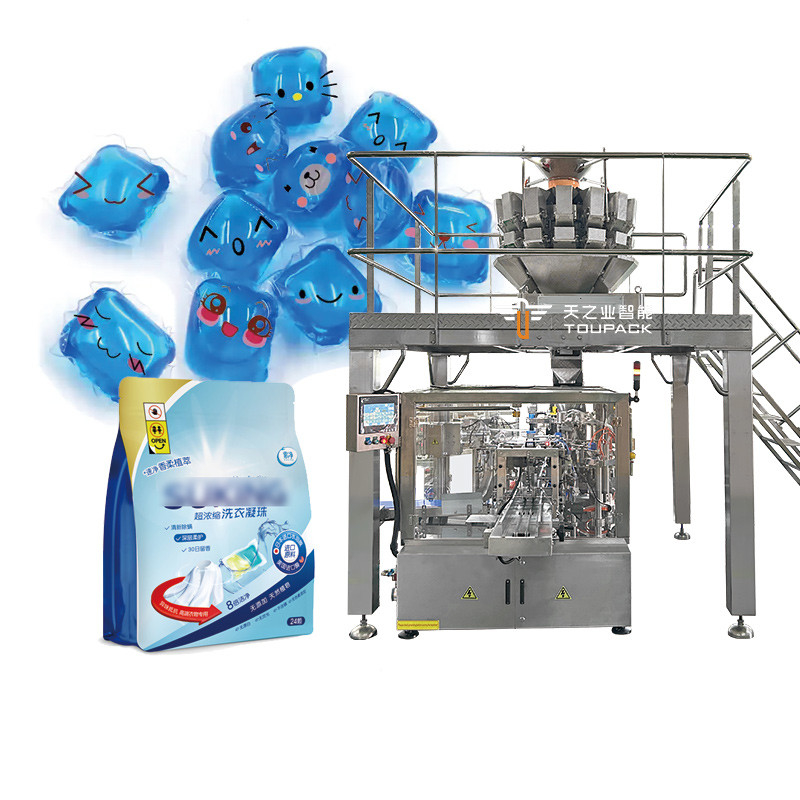Máquina empacadora de bolsas para pastillas, cápsulas y sobres de detergente automático para lavavajillas de alta velocidad, detergente en polvo para lavavajillas, cápsulas de gel