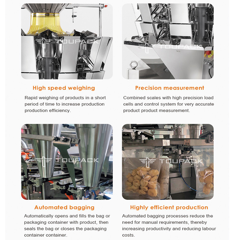 Máquina empacadora de bolsas prefabricadas Doypack de pie para llenado y sellado automático, máquina empacadora de frutos secos y nueces
