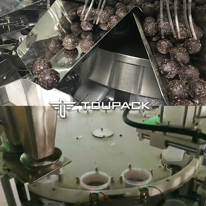 Máquina empacadora de pesaje automático de 14 cabezales, 220V, para alimentos de aperitivo
