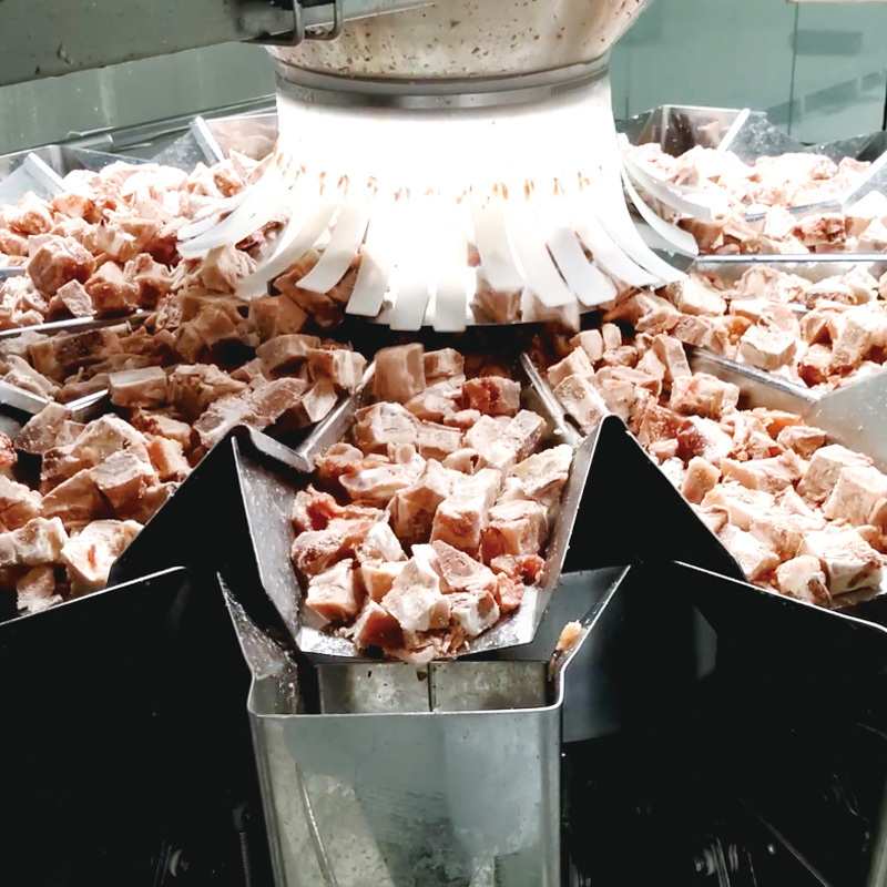 1kg 2kg Pollo Pollo Nuggets alas Carne Prefabricado Bolso Multihead Pesador Peso de pie Bolso Rotativo Relleno de sello Máquina de embalaje