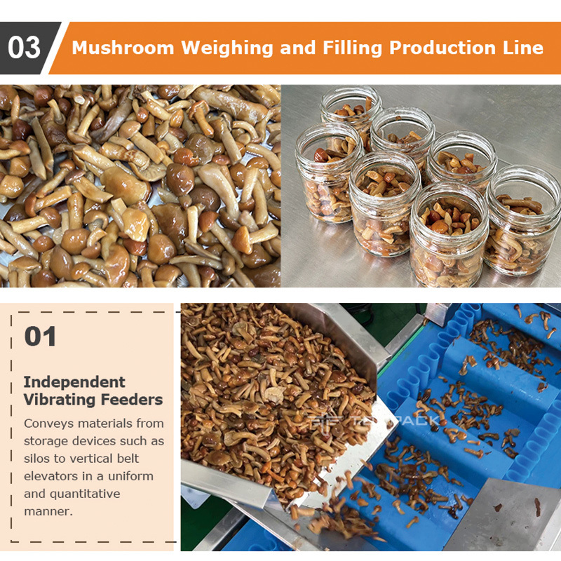 Máquina automática para envasado, llenado y pesaje de jerky de pollo y carne de res, con cierre zipper, en bolsas prefabricadas Doypack, para productos congelados y mariscos