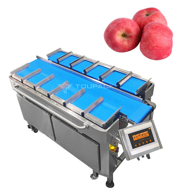 Máquina de embalaje de rodillos de almohada Perla Combinación de peso de manzana Escala de fruta Combinación de pesas Máquina de embalaje de alta precisión