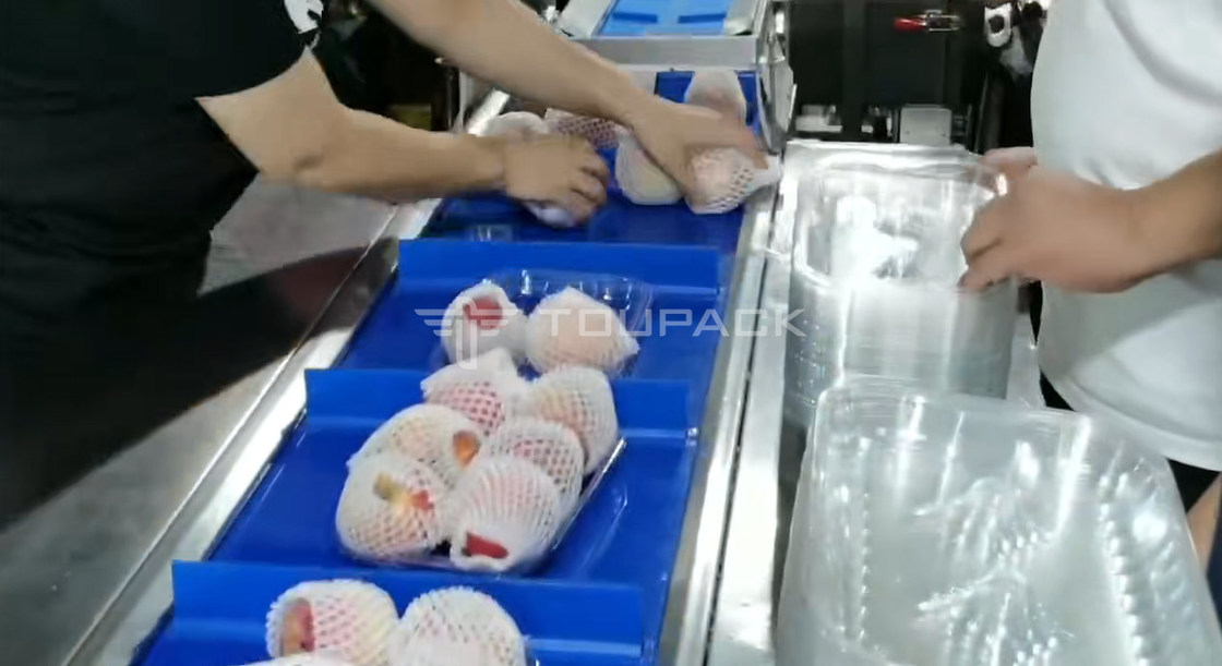 Máquina de embalaje de rodillos de almohada Perla Combinación de peso de manzana Escala de fruta Combinación de pesas Máquina de embalaje de alta precisión