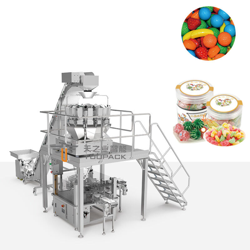 Automatic Canned Packaging Machine Can Packaging Machine Vacuum and Nitrogen Gas Flushing Machine for Cylindrical Can Packaging