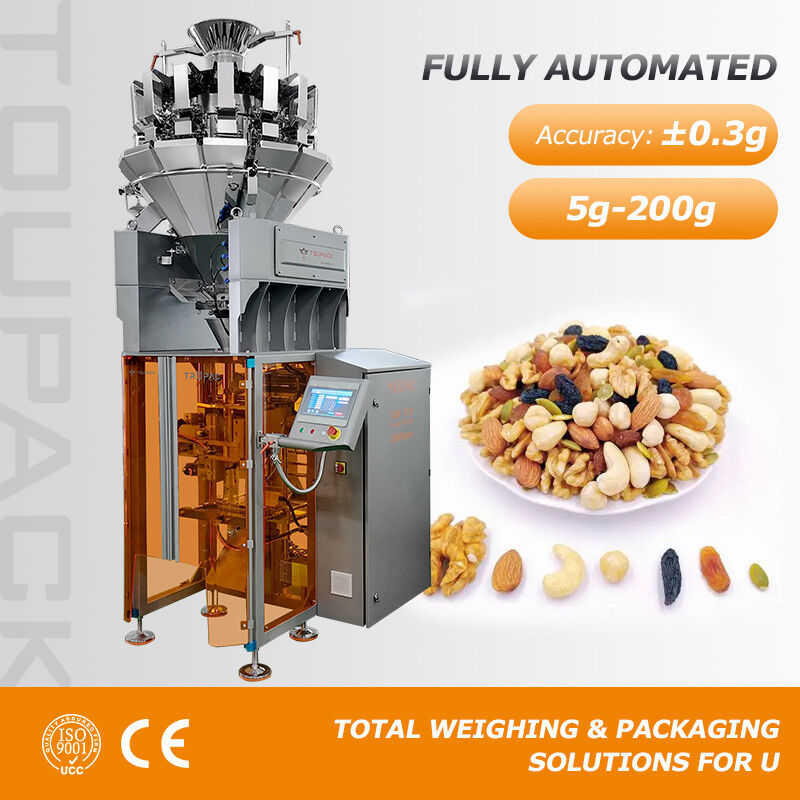 Máquina de embalaje automática VFFS para envases de alimentos con cabeza múltiple Pesadora 20-200 paquetes por minuto Sistema de pesaje de alta precisión