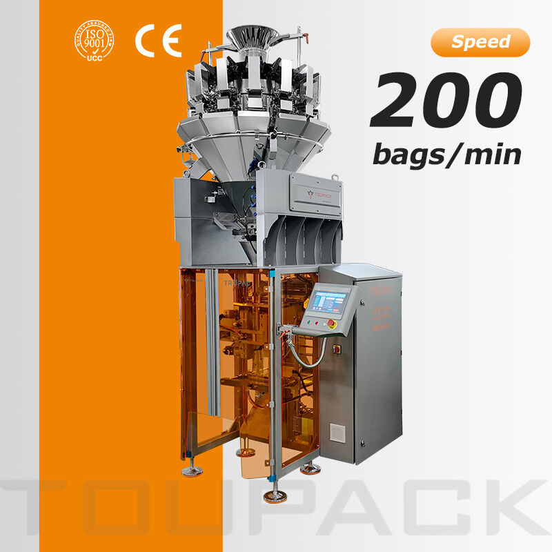 Máquina de embalaje automática VFFS para envases de alimentos con cabeza múltiple Pesadora 20-200 paquetes por minuto Sistema de pesaje de alta precisión