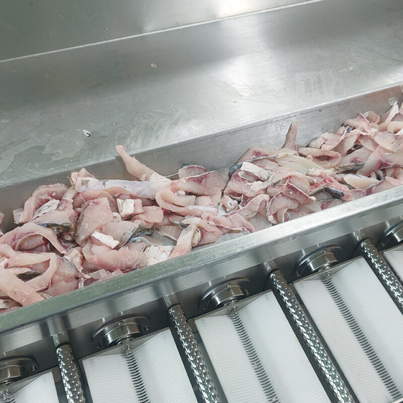 Pesadora multicabeza de tipo Flip de 7 cabezas para mariscos y productos frescos pegajosos