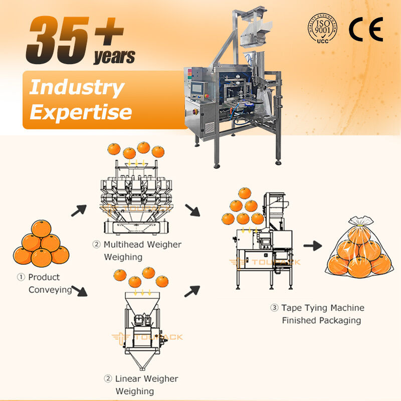Máquina cerradora de bolsas automática profesional para envasado de frutas, verduras y productos agrícolas con rendimiento estable