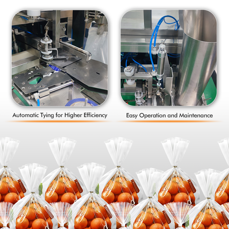 Máquina cerradora de bolsas automática profesional para envasado de frutas, verduras y productos agrícolas con rendimiento estable
