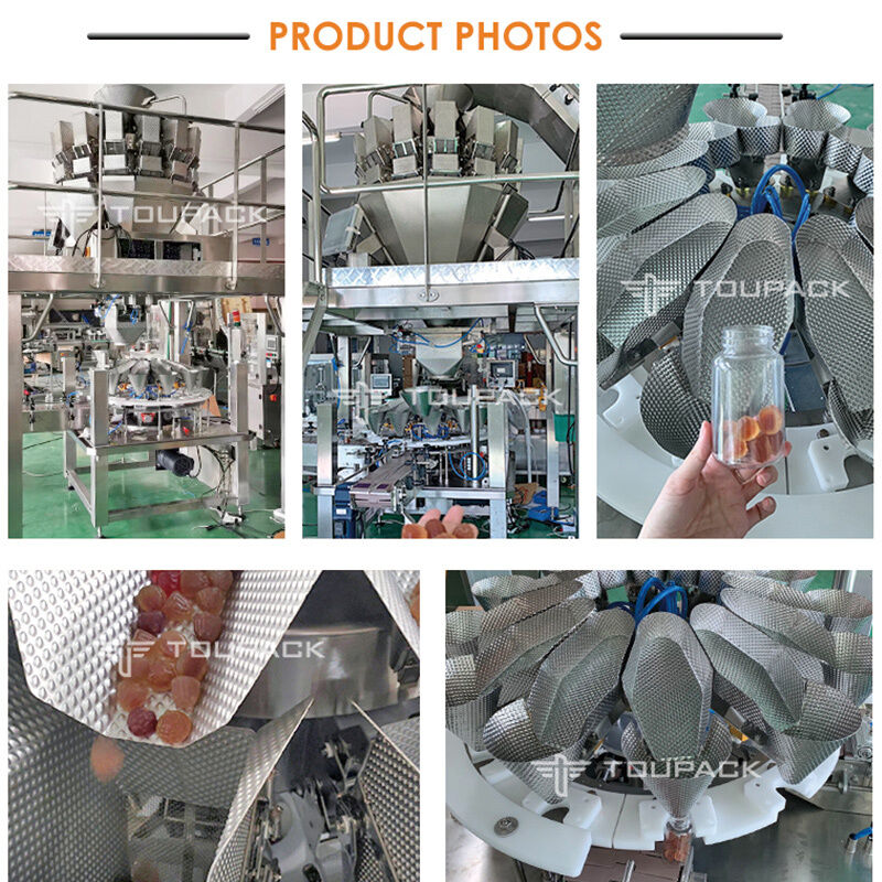 Máquina automática de llenado de latas de plástico y pesaje de cecina automática de alta velocidad para bocadillos de carne seca, cerdo, pollo
