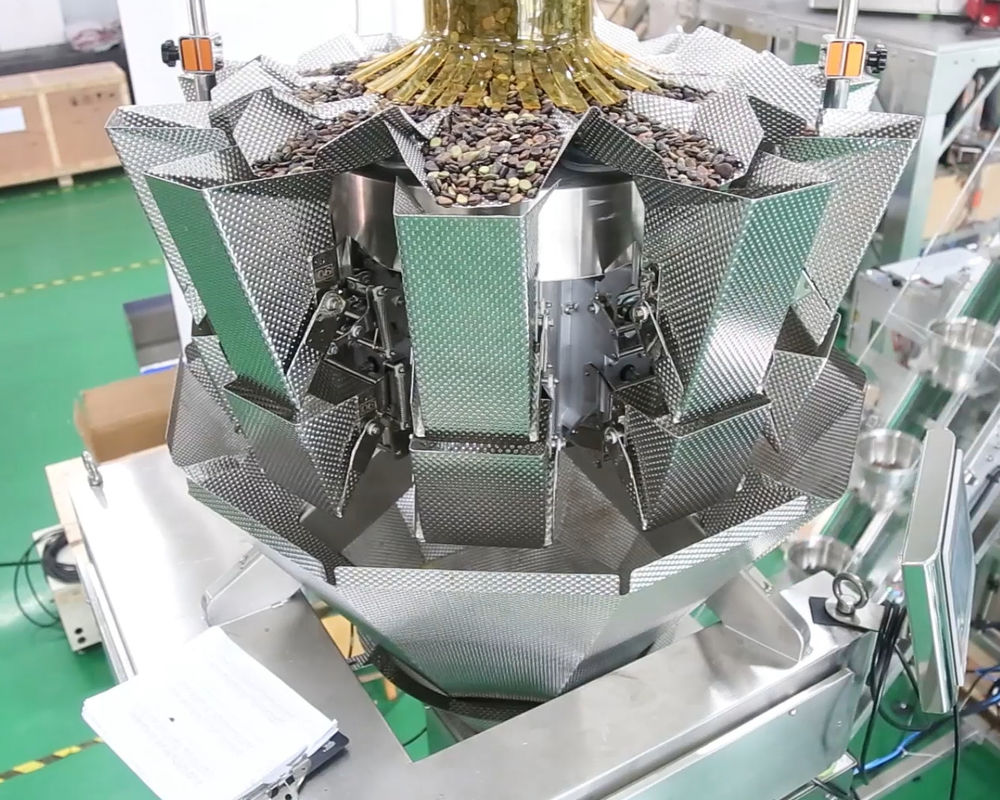 10 máquina linear del pesador de las tolvas 0.5L 1.2L para Mesh Material Like Salt Sugar minúsculo