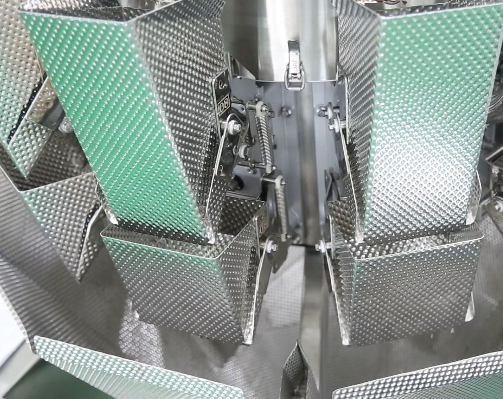 14 tipo elevador del cuenco de la empaquetadora del pesador VFFS de Mutihead para el chocolate Bean Frozen Fruits