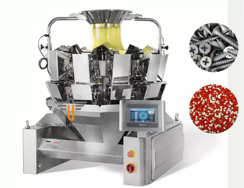 El pesador 10 de Multihead de los gránulos de SS304 2.5L va al producto del hierro