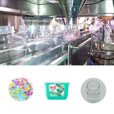 el lavadero 1kg gotea el pesaje de la máquina de rellenar que cuenta 15pcs 30pcs puede encajonar la empaquetadora del gránulo líquido