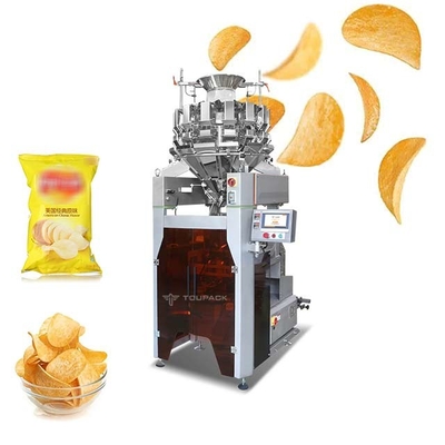 Fruta y verdura Chips Quantitative Weighing del camarón de la patata de la empaquetadora del pesador de SS316 Multihead