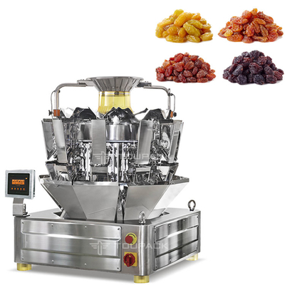 Cabeza 32 que mezcla el relleno automático de la pasa de los frutos secos del pesador de Multihead y la empaquetadora