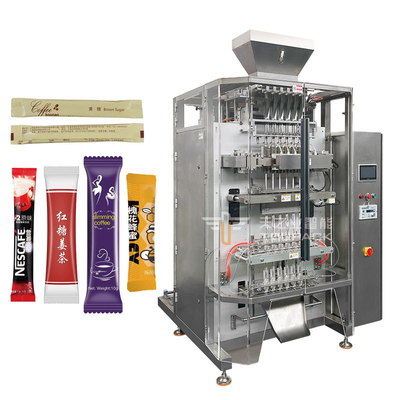 Máquina de embalaje de polvo de café, azúcar, miel y azúcar de múltiples líneas, máquina de embalaje de bolsas de alta velocidad