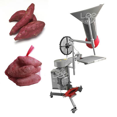 Máquina de embalaje semiautomática de bolsas de cítricos con red de papas dulces y naranjas con malla de bolsas de frutas