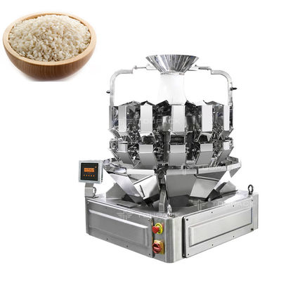 14 baldes Pesadora automática de varias cabezas 1kg 2kg 5L Cereales Alimentos Cereales Maquina de embalaje de bolsas de arroz
