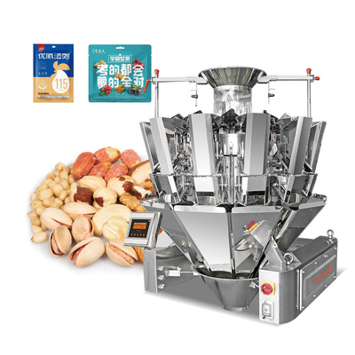 Automático Granula de semillas de café Stand Up Bolso Prefabricado Bolsa de muñequito llenando máquina de embalaje de pesaje multi-cabeza