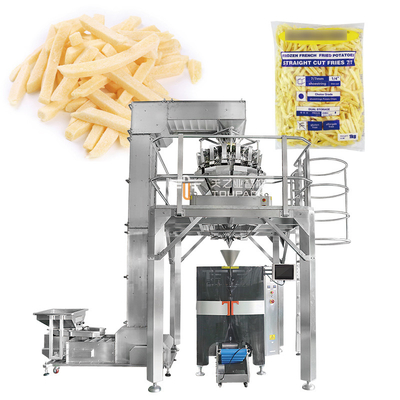 Máquina de embalaje de bolsas prefabricadas de pesas multicabeza totalmente automática de alimentos congelados