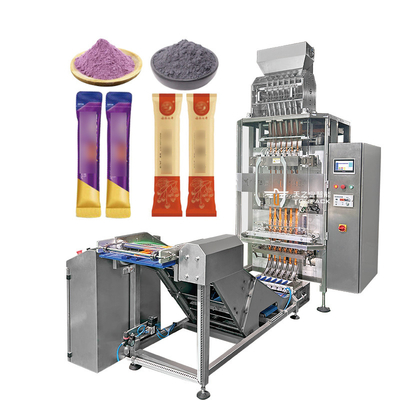 Máquina de embalaje automática de múltiples carriles Sachet de salsa de varias cabezas de columna de verificación pesador de bastón Máquina de embalaje de múltiples carriles