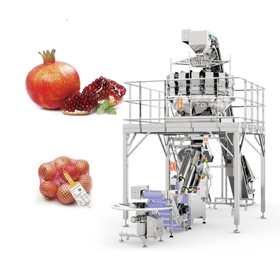 Limón ajo cebolla patata piña malla bolsas de red máquina de embalaje máquina de recorte de red