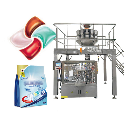 Máquina vertical de encartonado para tabletas de detergente para lavavajillas