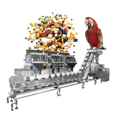 Peso automático multicabeza para el embalaje de alimentos para loros 2,5 kg