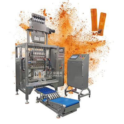 Máquina empacadora automática de sobres de polvo de múltiples carriles 1g-30g
