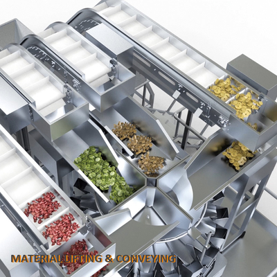Máquina enlatadora de frutos secos mixtos de acero inoxidable con control PLC