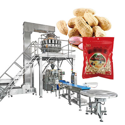 Máquina automática de embalaje de pistachos de palomitas de maíz de palomitas de maíz de cacahuete de tostado de nueces de anacardos de caju Máquina de embalaje de pesas multi-cabeza